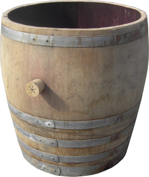 Holzfass 180 Liter hell,  2/3 von 225 Liter Weinfass